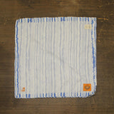 Coniglio Palm Beach 4 Printed Cotton Napkins Wiggle Stripe Light Blue 22" x 22"