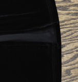 Alex & Sophia Juniors High Rise Front Slit Wide Leg Velvet Pants Black S