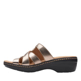 Clarks Merliah Karli Wedge Sandal 26158230 Metallic Brown Black 5.5M