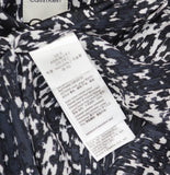 Calvin Klein Midi Belted Dress Button Up Shirtdress Abstract Inkwell Blue S