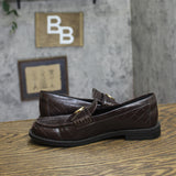 A New Day Phyllis Penny Loafers Croc-Embossed Slip-On 94462286 Brown 6.5M