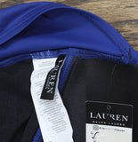 Lauren Ralph Lauren Beach Club Solid Halter Tankini Top Swim Sapphire Blue 6