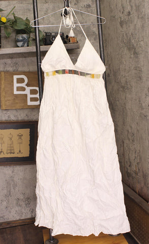 Ibiza By Anne Cole Jewel Maxi Dress With Spaghetti Straps Gardenia White S