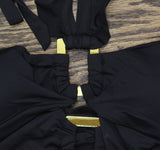 Soluna Womens Buckle-up Convertible One-Piece Swimsuit 2681352 Black M