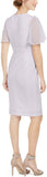 Calvin Klein Womens Crepe Chiffon Sheath Dress 166090b8dc978c Blossom Pink 4