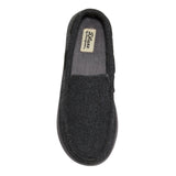 Dluxe By Dearfoams Mens Herringbone Moc Slippers 91309688 Black L (11-12)