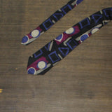 Gian Carlo Lamberti Mens Abstract 100% Silk 3" Italy Necktie Black Multi OS