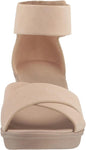 Naturalizer Women's Riviera Wedge Sandal H5170L7 Porcelain Brown 8.5M