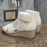 Naturalizer Women's Riviera Wedge Sandal H5170L7 Porcelain Brown 8.5M