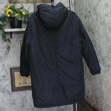 Universal Thread Full-Zip Snap Hooded Parka Jacket with Drawstring Black L