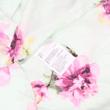 INC International Concepts Womens Lace-Trim Stretch Satin Robe Blooms Green XS