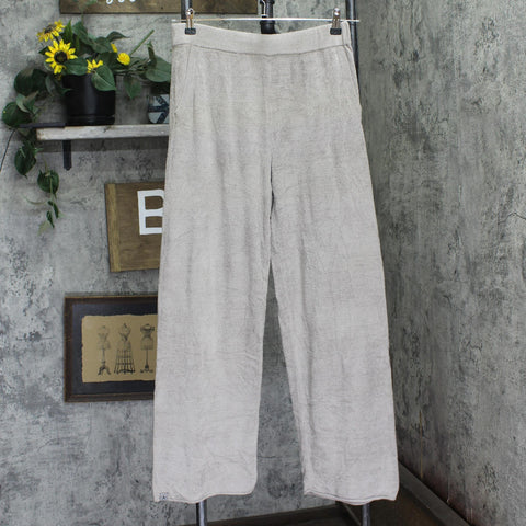 Barefoot Dreams Ultra Lite Rolled Edge Ankle Pants Beach Rock Brown S Tall