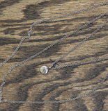 New York & Company Triple Tier Multi Pendant Necklace Silver Gray Multi 17" + 3"