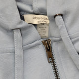 Cable & Gauge Studio Womens 1/4 Zip Pullover Hooded Stretch Sweatshirt Blue 3X