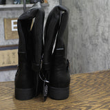 Sun + Stone Anyaa Wide-Calf Buckled Over-the-Knee Boots Black 8.5M-WC