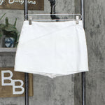 SO Womens Denim Faux Wrap Mini Skirt Skort 165f595042010e White 9