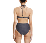 Significant Other Womens Niah Embellished Bikini Top SN2414T-F1 Charcoal Gray 10