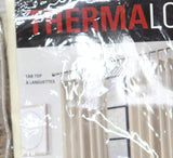 Thermalogic Topsions Room Darkening Curtain Panel Pair Natural Brown 80x63