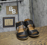 Style & Co. Womens Block Heel Hazleyy Dress Sandals Black / Brown 6.5M