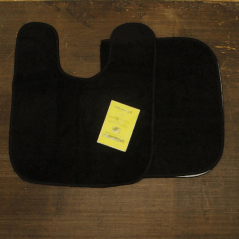 Garland Rug Gramercy Washable Bath Rug Set Mat BA360W2P6415 Black 2 Piece