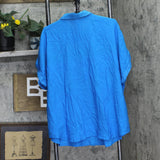 Ny Collection Womens Plus Size Short Extended Sleeve Blouse WRJU4719 Blue 3X