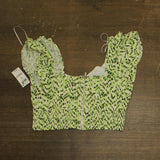Bar III Printed Sweetheart Crop Top with Keyhole Cutout 100150389 Green Multi 10