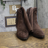 Universal Thread Patsy Tall Fringe Western Boots Cowgirl Chocolate Brown 8M