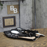A New Day Womens London Lace Sling Back Bow Flats 94303527 Black 9M