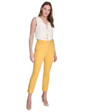 Tommy Hilfiger Solid Mid-Rise Slim-Fit Ankle Pants H55PA803 Deep Maize Yellow 2