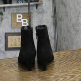 Universal Thread Womens Kitten Heel Faux Suede Booties Boots Black 6.5M