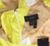 Donna Karan Womens Petite PrintedA-Line Dress KT4G22B6 Fawn Green Mutli 2P