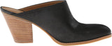 Nine West Women's Block Heel Hannah Leather Mule 25001062-169 Black Leather 6.5M