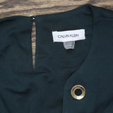Calvin Klein Grommet Front Knit Sleeveless Blouse Shirt 1659e1f2813e17 Green S