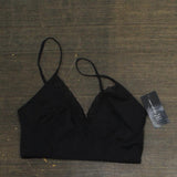 Inc International Concepts Womens Floral Lace-Trim Bralette Deep Black M