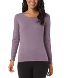 32 Degrees Womens Long-Sleeve Scoop Neck Top Fig Purple L