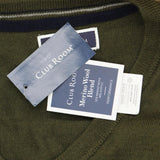 Club Room Men's Solid V-Neck Merino Wool Blend Sweater