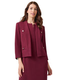 Kasper Womens Stretch-Crepe Shawl-Collar Blazer Jacket 10914849 Shiraz Red 4