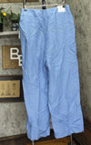 Calvin Klein Womens Linen-Blend Wide-Leg Pants S43PA994 Bayour Blue 16