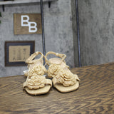 A New Day Womens Esme Floral Crochet Kitten Heels 92979007 Tan Brown 6.5M