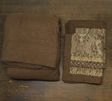 Madison Park Reversible Quilted 3-Piece Bedspread Set Brown / Gold Queen