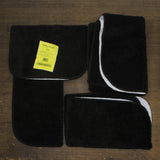 Garland Rug Gramercy 4 Piece Washable Bathroom Rug Set Black Standard