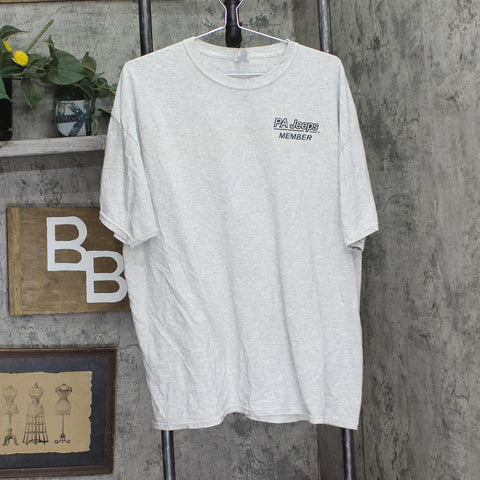 Jerzees Dri-Power Active Mens PA Jeeps Graphic T-Shirt Tee Ash Gray 2XL