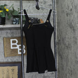 Beyond Control Womens Grommet Trim Swim One Piece Dress LXGR00839 Black 8