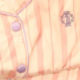 Aqua x Wicked Womens Striped Long Sleeve Pajama Shirt 12958 Pink S