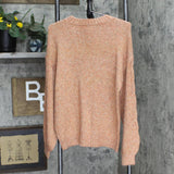 Lc Lauren Conrad Womens Cable-Knit Texture Sweater Brick Heather Red M