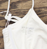 Solid & Striped Womens Eva Bikini Top Cloud Terry Brule Off White L