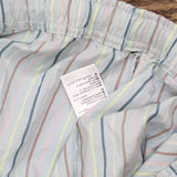 State Of Day Size Womens Striped Poplin Boxer Shorts Vertical Stripe Blue 3X