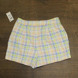 Bar III Womens Plaid Mini Skort 100149185 Melody Plaid White L