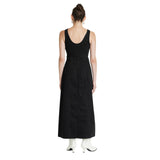 Universal Thread Womens Denim Tailored Corset Midi Dress 91829603 Black 4