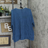 Marla Wynne Womens Link Stitch Pullover Link Sweater 685548 Deep Jade Blue L